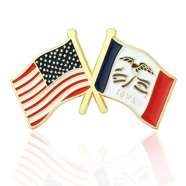 Lapel Pins, Stock States Crossed Flags - Lapel Pins, Stock States Crossed Flags - Image 15 of 50