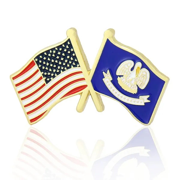 Lapel Pins, Stock States Crossed Flags - Lapel Pins, Stock States Crossed Flags - Image 18 of 50
