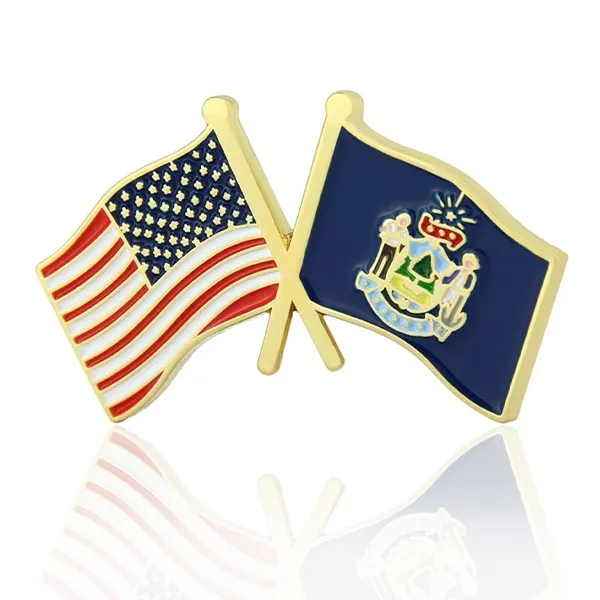 Lapel Pins, Stock States Crossed Flags - Lapel Pins, Stock States Crossed Flags - Image 19 of 50