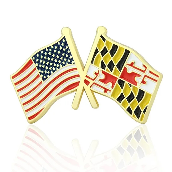 Lapel Pins, Stock States Crossed Flags - Lapel Pins, Stock States Crossed Flags - Image 20 of 50