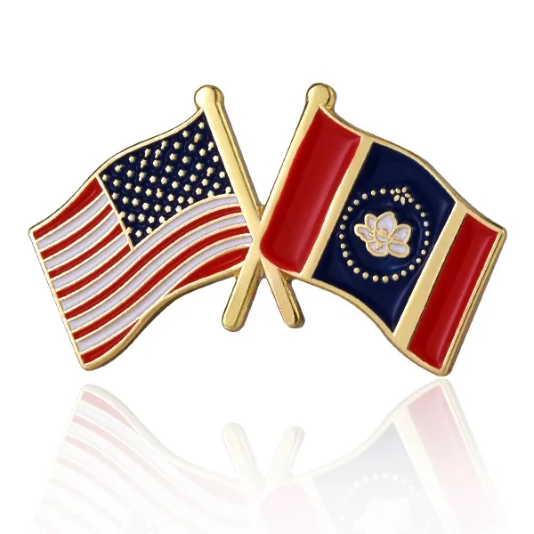 Lapel Pins, Stock States Crossed Flags - Lapel Pins, Stock States Crossed Flags - Image 24 of 50
