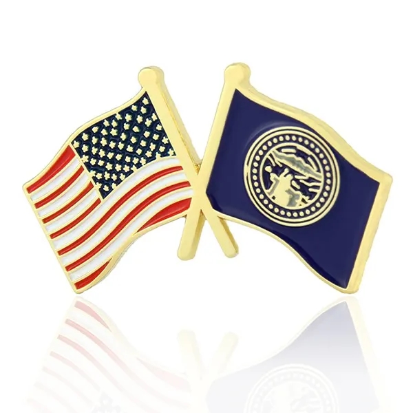 Lapel Pins, Stock States Crossed Flags - Lapel Pins, Stock States Crossed Flags - Image 27 of 50
