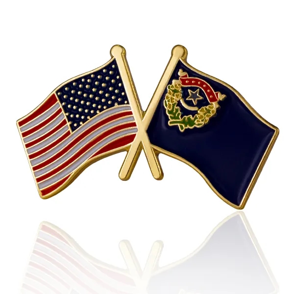 Lapel Pins, Stock States Crossed Flags - Lapel Pins, Stock States Crossed Flags - Image 28 of 50