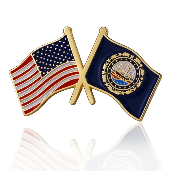 Lapel Pins, Stock States Crossed Flags - Lapel Pins, Stock States Crossed Flags - Image 29 of 50