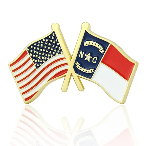 Lapel Pins, Stock States Crossed Flags - Lapel Pins, Stock States Crossed Flags - Image 33 of 50