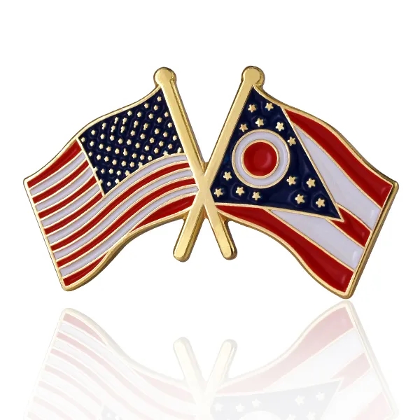 Lapel Pins, Stock States Crossed Flags - Lapel Pins, Stock States Crossed Flags - Image 35 of 50