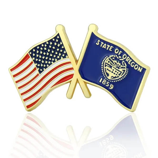 Lapel Pins, Stock States Crossed Flags - Lapel Pins, Stock States Crossed Flags - Image 37 of 50