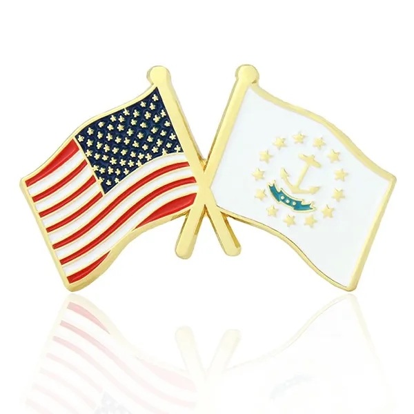 Lapel Pins, Stock States Crossed Flags - Lapel Pins, Stock States Crossed Flags - Image 39 of 50