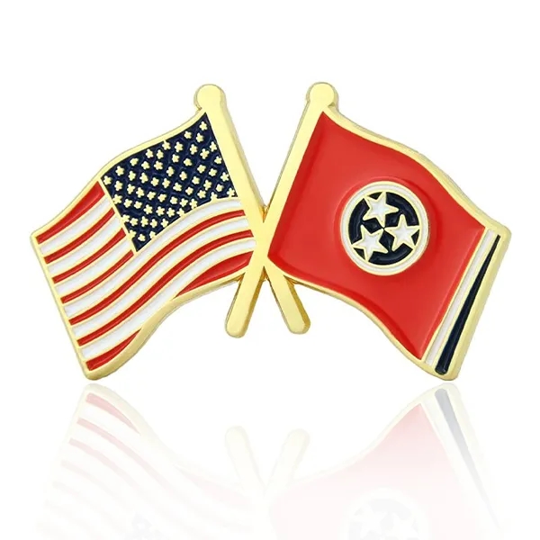 Lapel Pins, Stock States Crossed Flags - Lapel Pins, Stock States Crossed Flags - Image 42 of 50