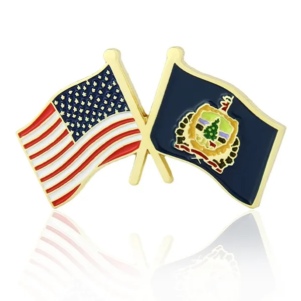 Lapel Pins, Stock States Crossed Flags - Lapel Pins, Stock States Crossed Flags - Image 45 of 50