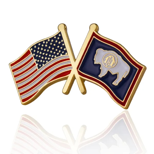 Lapel Pins, Stock States Crossed Flags - Lapel Pins, Stock States Crossed Flags - Image 50 of 50