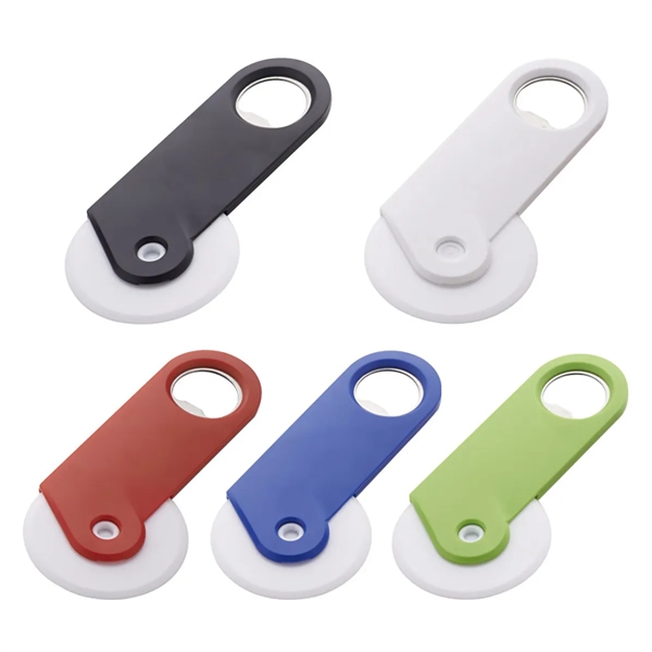 Promotional Eco Friendly Pizza Cutter with Bottle Opener - Promotional Eco Friendly Pizza Cutter with Bottle Opener - Image 1 of 4