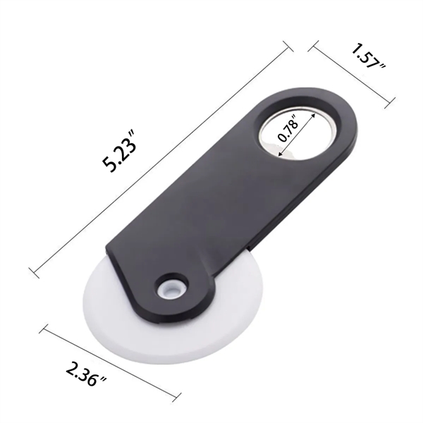 Promotional Eco Friendly Pizza Cutter with Bottle Opener - Promotional Eco Friendly Pizza Cutter with Bottle Opener - Image 2 of 4