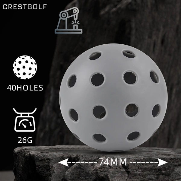 40 Hole Outdoor Pickleball Balls - 40 Hole Outdoor Pickleball Balls - Image 1 of 2