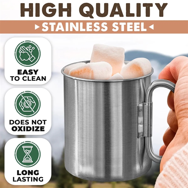 Stainless Steel Mug With Carabiner Hook - Stainless Steel Mug With Carabiner Hook - Image 3 of 4