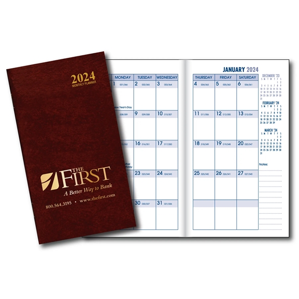 Premium leatherette pocket planner - Premium leatherette pocket planner - Image 0 of 7