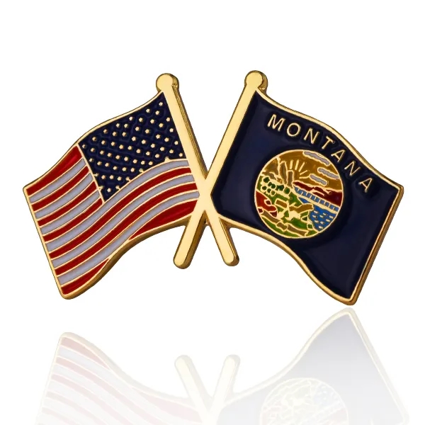 Lapel Pins, Stock States Crossed Flags - Lapel Pins, Stock States Crossed Flags - Image 26 of 50