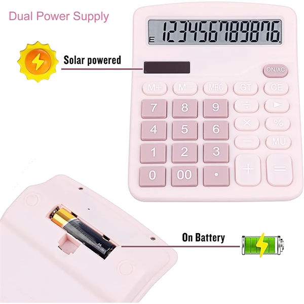 Cute Desktop Calculator Big Buttons Dual Power Source - Cute Desktop Calculator Big Buttons Dual Power Source - Image 0 of 3