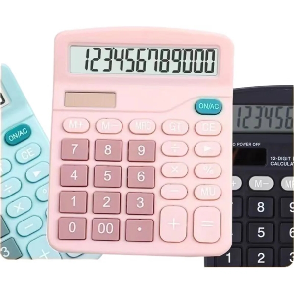 Cute Desktop Calculator Big Buttons Dual Power Source - Cute Desktop Calculator Big Buttons Dual Power Source - Image 1 of 3