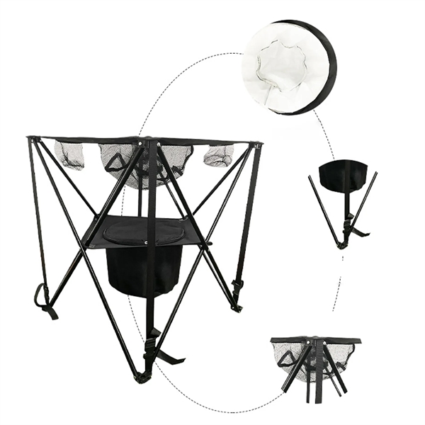 Folding Barbecue Ice Bucket Table - Folding Barbecue Ice Bucket Table - Image 5 of 6