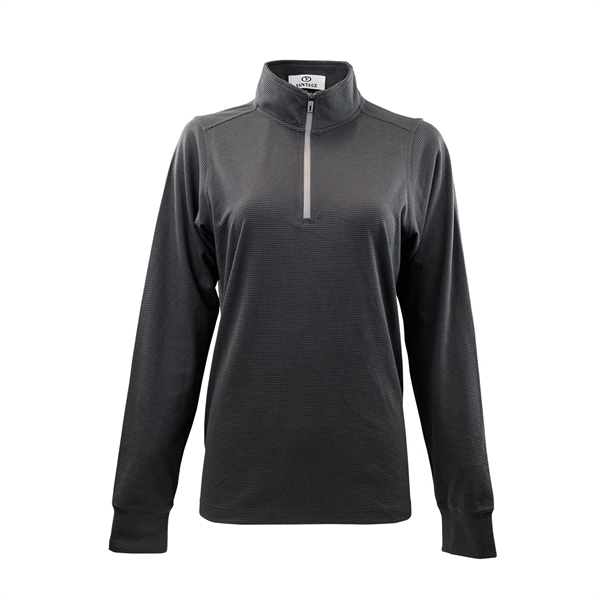 Women's Grid  1/4 Zip Pullover - Women's Grid  1/4 Zip Pullover - Image 4 of 11