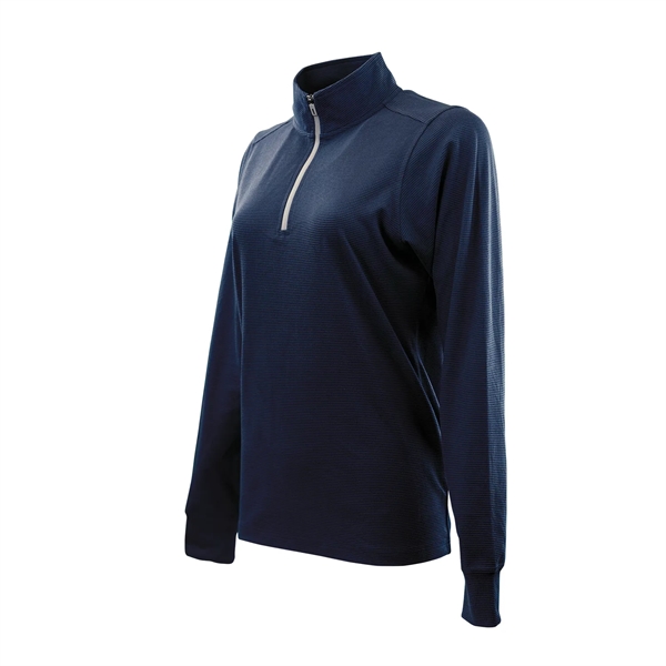 Women's Grid  1/4 Zip Pullover - Women's Grid  1/4 Zip Pullover - Image 9 of 11