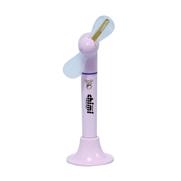 Usb Led Flashing Mini Fan With Ballpoint Pen - Usb Led Flashing Mini Fan With Ballpoint Pen - Image 1 of 3
