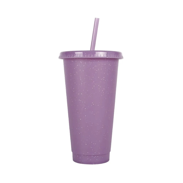 24oz Tumbler with Straw &Lid Reusable Plastic Cups For Party - 24oz Tumbler with Straw &Lid Reusable Plastic Cups For Party - Image 10 of 12
