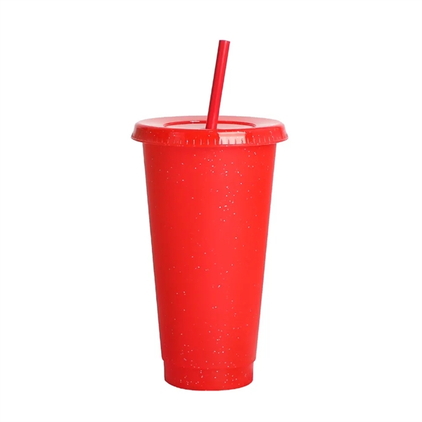 24oz Tumbler with Straw &Lid Reusable Plastic Cups For Party - 24oz Tumbler with Straw &Lid Reusable Plastic Cups For Party - Image 7 of 12