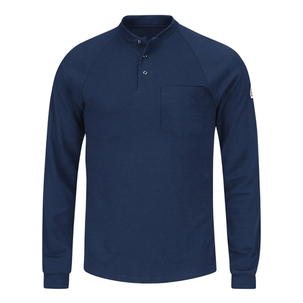 Bulwark Men's Long Sleeve Henley Shirt- CoolTouch®2 - Bulwark Men's Long Sleeve Henley Shirt- CoolTouch®2 - Image 4 of 6