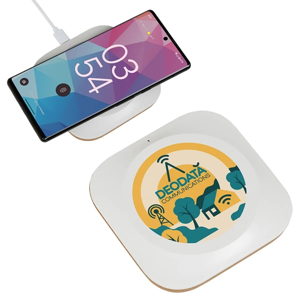 Trident 15W Wireless Charger Made With FSC® Cork & Recycled - Trident 15W Wireless Charger Made With FSC® Cork & Recycled - Image 0 of 0