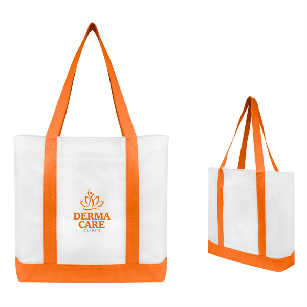 Non-Woven Tote Bag With Trim Colors - Non-Woven Tote Bag With Trim Colors - Image 3 of 18