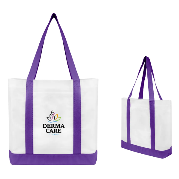 Non-Woven Tote Bag With Trim Colors - Non-Woven Tote Bag With Trim Colors - Image 10 of 18