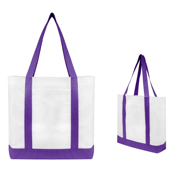 Non-Woven Tote Bag With Trim Colors - Non-Woven Tote Bag With Trim Colors - Image 16 of 18