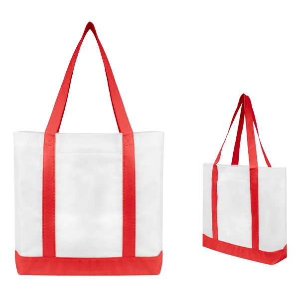 Non-Woven Tote Bag With Trim Colors - Non-Woven Tote Bag With Trim Colors - Image 17 of 18