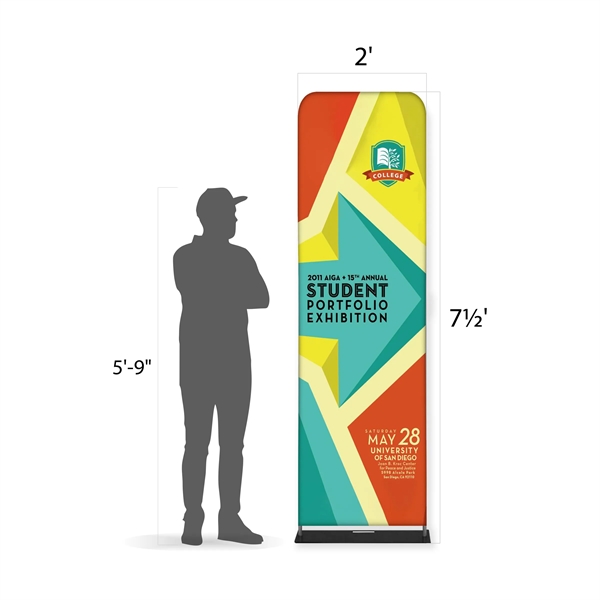 Tube Banner, Double Sided Digitally Printed - 7.5'x2' - Tube Banner, Double Sided Digitally Printed - 7.5'x2' - Image 1 of 5