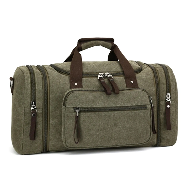 Canvas Duffle Bag for Travel Overnight Weekender - Canvas Duffle Bag for Travel Overnight Weekender - Image 5 of 6