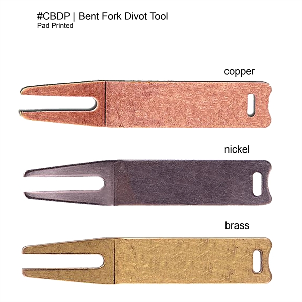 Classic Bent Fork Divot Tool (Pad Printed) - Classic Bent Fork Divot Tool (Pad Printed) - Image 1 of 7