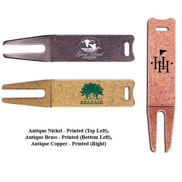Classic Bent Fork Divot Tool (Pad Printed) - Classic Bent Fork Divot Tool (Pad Printed) - Image 0 of 7