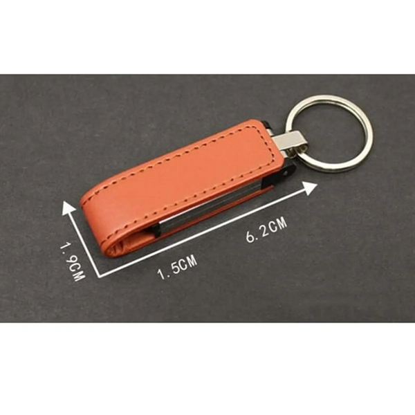 Custom Multicolor 16Gb Leather Usb Flash Drive with Keychain - Custom Multicolor 16Gb Leather Usb Flash Drive with Keychain - Image 1 of 3
