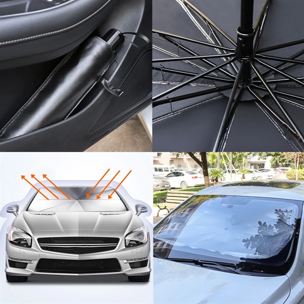 Large Car Windshield Sun Shade Umbrella - Large Car Windshield Sun Shade Umbrella - Image 4 of 5