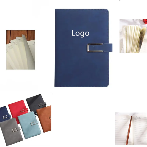 A5 Size PU Leather Metal Buckle Notebook - A5 Size PU Leather Metal Buckle Notebook - Image 0 of 5