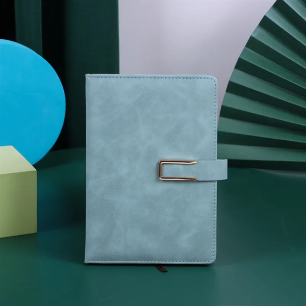 A5 Size PU Leather Metal Buckle Notebook - A5 Size PU Leather Metal Buckle Notebook - Image 1 of 5
