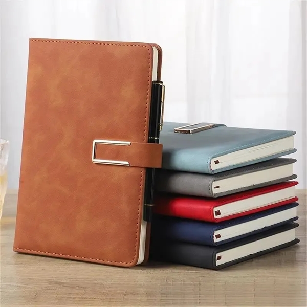 A5 Size PU Leather Metal Buckle Notebook - A5 Size PU Leather Metal Buckle Notebook - Image 5 of 5