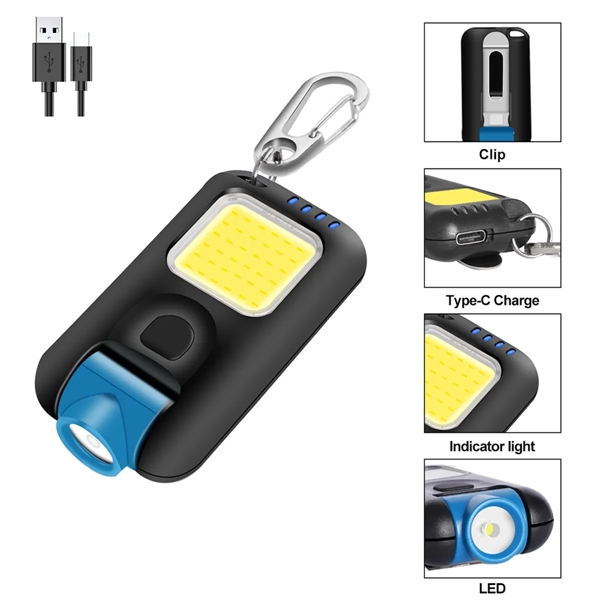 Rechargeable COB Keychain Flashlights - Rechargeable COB Keychain Flashlights - Image 0 of 3