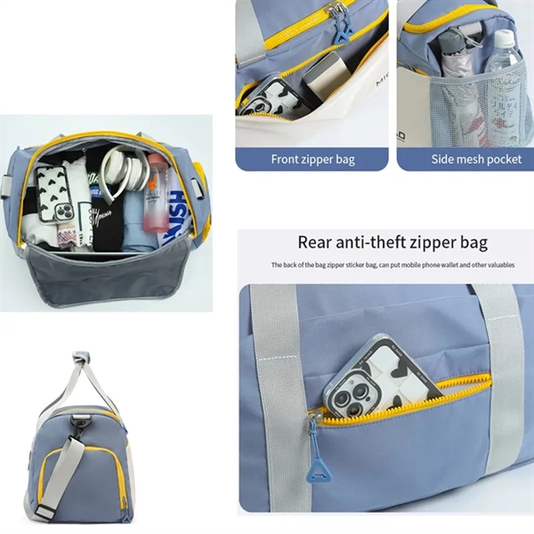 Sports Gym Travel Duffel Bag with Shoes Compartment - Sports Gym Travel Duffel Bag with Shoes Compartment - Image 3 of 5