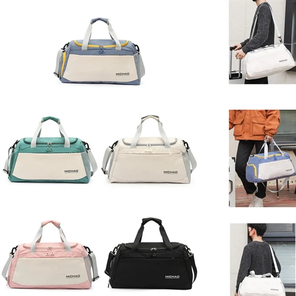 Sports Gym Travel Duffel Bag with Shoes Compartment - Sports Gym Travel Duffel Bag with Shoes Compartment - Image 5 of 5