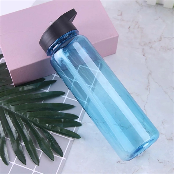 24oz Water Bottles Sports Plastic Straw Flip Lid Clear Cup - 24oz Water Bottles Sports Plastic Straw Flip Lid Clear Cup - Image 4 of 4