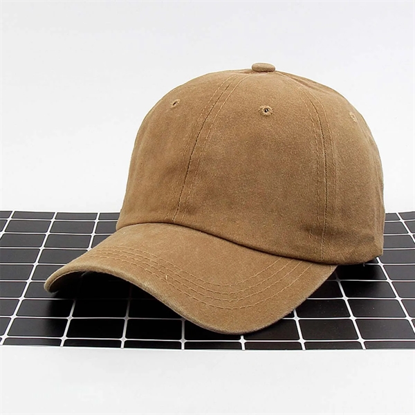 Washed Distressed Cap Twill Cotton Baseball Vintage Dad Hat - Washed Distressed Cap Twill Cotton Baseball Vintage Dad Hat - Image 4 of 4