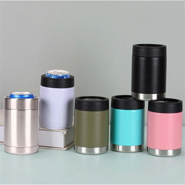 12 oz. Can Cooler Stainless Steel Insulated Universal Holder - 12 oz. Can Cooler Stainless Steel Insulated Universal Holder - Image 3 of 4